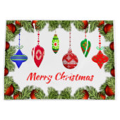 Kerstversiering met groen cadeautas (Voorkant)