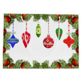 Kerstversiering met groen cadeautas (Achterkant)