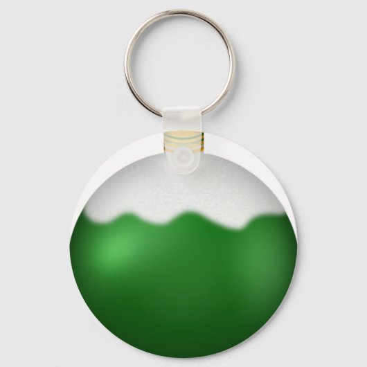 kerstversiering met groen glas Wereldbol Sleutelhanger (Voorkant)