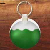 kerstversiering met groen glas Wereldbol Sleutelhanger (Voorkant)