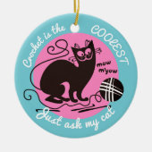 kerstversiering met haakhaakhaakhaakgarens keramisch ornament (Voorkant)