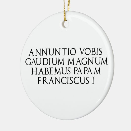 Kerstversiering met Habemus Papum Keramisch Ornament (Links)