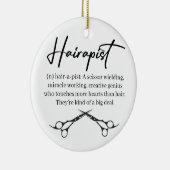 Kerstversiering met hairdresser keramisch ornament (Rechts)