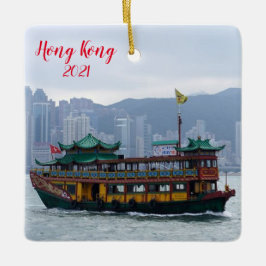 kerstversiering met Hong Kong Vacation Keramisch Ornament