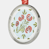 kerstversiering met Hongaarse volkskunst Metalen Ornament (Links)