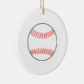 kerstversiering met honkbal keramisch ornament (Rechts)