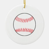 kerstversiering met honkbal keramisch ornament (Voorkant)