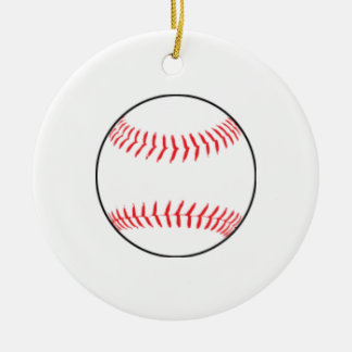 kerstversiering met honkbal keramisch ornament