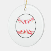 kerstversiering met honkbal keramisch ornament (Links)
