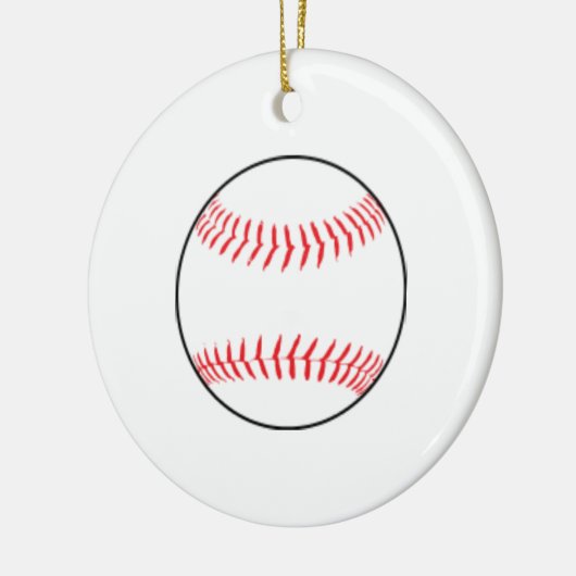 kerstversiering met honkbal keramisch ornament (Links)