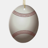 kerstversiering met honkbal keramisch ornament (Rechts)