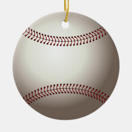 kerstversiering met honkbal keramisch ornament (Voorkant)