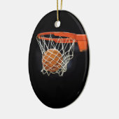 Kerstversiering met honkbal keramisch ornament (Links)