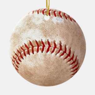 kerstversiering met honkbal keramisch ornament