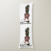 Kerstversiering met ijsschaats en tartan lint lichaamskussen (Voorkant Verticaal)