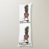 Kerstversiering met ijsschaats en tartan lint lichaamskussen (Achterkant (Verticaal))