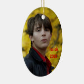 Kerstversiering met Isaiah en Micah Keramisch Ornament (Rechts)