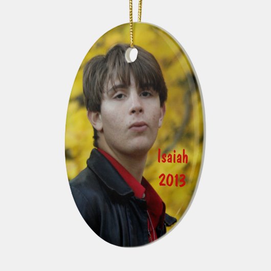 Kerstversiering met Isaiah en Micah Keramisch Ornament (Links)