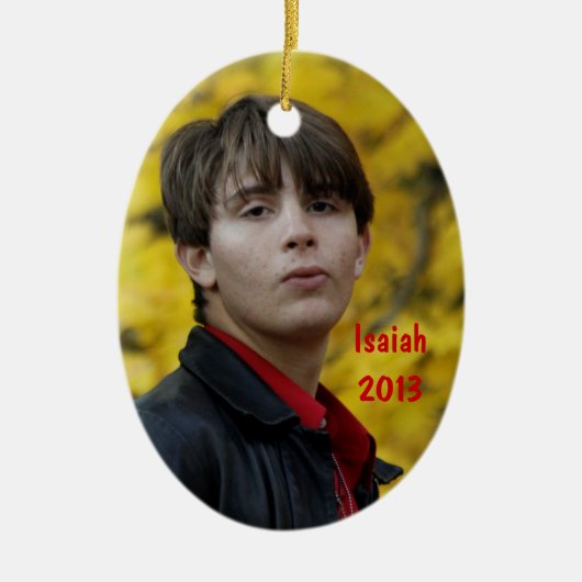 Kerstversiering met Isaiah en Micah Keramisch Ornament (Voorkant)