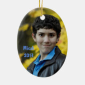 Kerstversiering met Isaiah en Micah Keramisch Ornament (Achterkant)