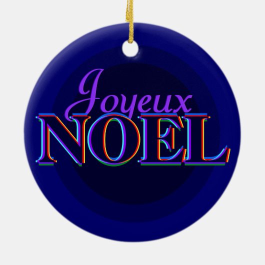 Kerstversiering met Joyeux Noel Keramisch Ornament (Achterkant)