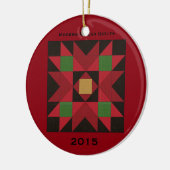 kerstversiering met juwelen keramisch ornament (Links)