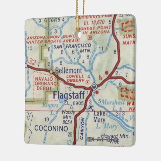 kerstversiering met  kaart keramisch ornament (Links)