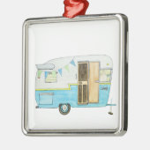  kerstversiering met kampeerwagen metalen ornament (Links)