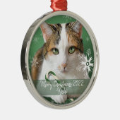 kerstversiering met kattenmetaal metalen ornament (Rechts)