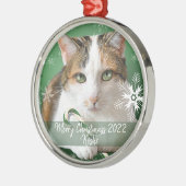 kerstversiering met kattenmetaal metalen ornament (Links)