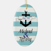 kerstversiering met kerst voor ankerneparen keramisch ornament (Rechts)