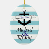 kerstversiering met kerst voor ankerneparen keramisch ornament (Voorkant)