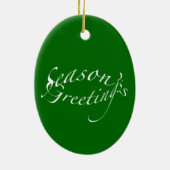 Kerstversiering met kerstversiering op Argiope Spi Keramisch Ornament (Achterkant)