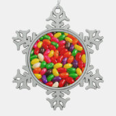 kerstversiering met kleurrijk snoep tin sneeuwvlok ornament (Voorkant)