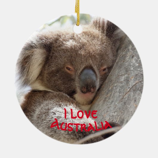 Kerstversiering met Koala Keramisch Ornament (Achterkant)