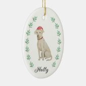 kerstversiering met labrador keramisch ornament (Rechts)