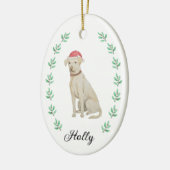 kerstversiering met labrador keramisch ornament (Links)
