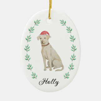 kerstversiering met labrador keramisch ornament