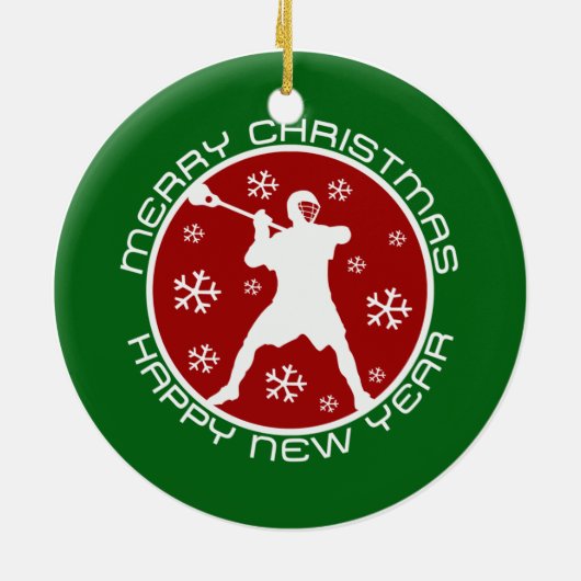 kerstversiering met Lacrosse Keramisch Ornament (Achterkant)