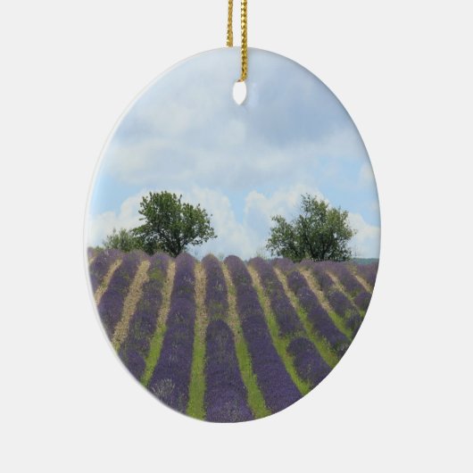 kerstversiering met lavendel keramisch ornament (Rechts)