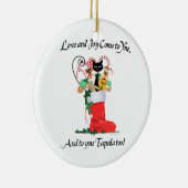 Kerstversiering met liefde en Joy & Tequila Keramisch Ornament (Rechts)