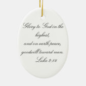 Kerstversiering met Luke Verse en Bells Keramisch Ornament (Achterkant)