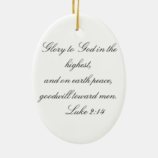 Kerstversiering met Luke Verse en Bells Keramisch Ornament (Achterkant)