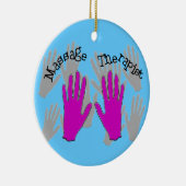 Kerstversiering met massagetherapie keramisch ornament (Rechts)