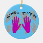 Kerstversiering met massagetherapie keramisch ornament (Voorkant)