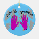 Kerstversiering met massagetherapie keramisch ornament (Achterkant)
