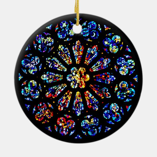 Kerstversiering met modern/Abstract Roos Keramisch Ornament (Achterkant)