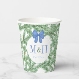 Kerstversiering met monogram Verlovingsfeestje Papieren Bekers