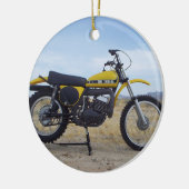 kerstversiering met motorfietsen keramisch ornament (Links)