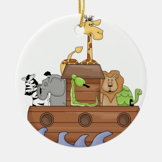 Kerstversiering met Noahs Ark Keramisch Ornament (Voorkant)